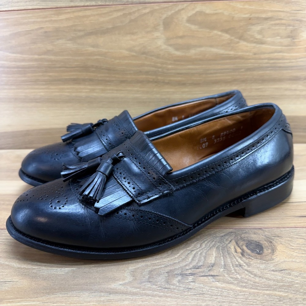 Allen Edmonds Bridgeton Mens 8.5 E Black Kiltie Tassel Loafers Dress Shoes - Picture 3 of 11